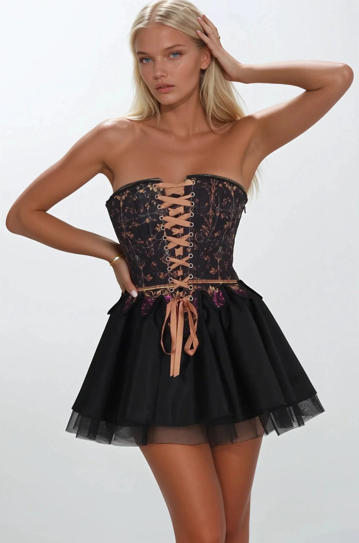 Teina Metallic Foil Luxe Fusion Custom Made Corset