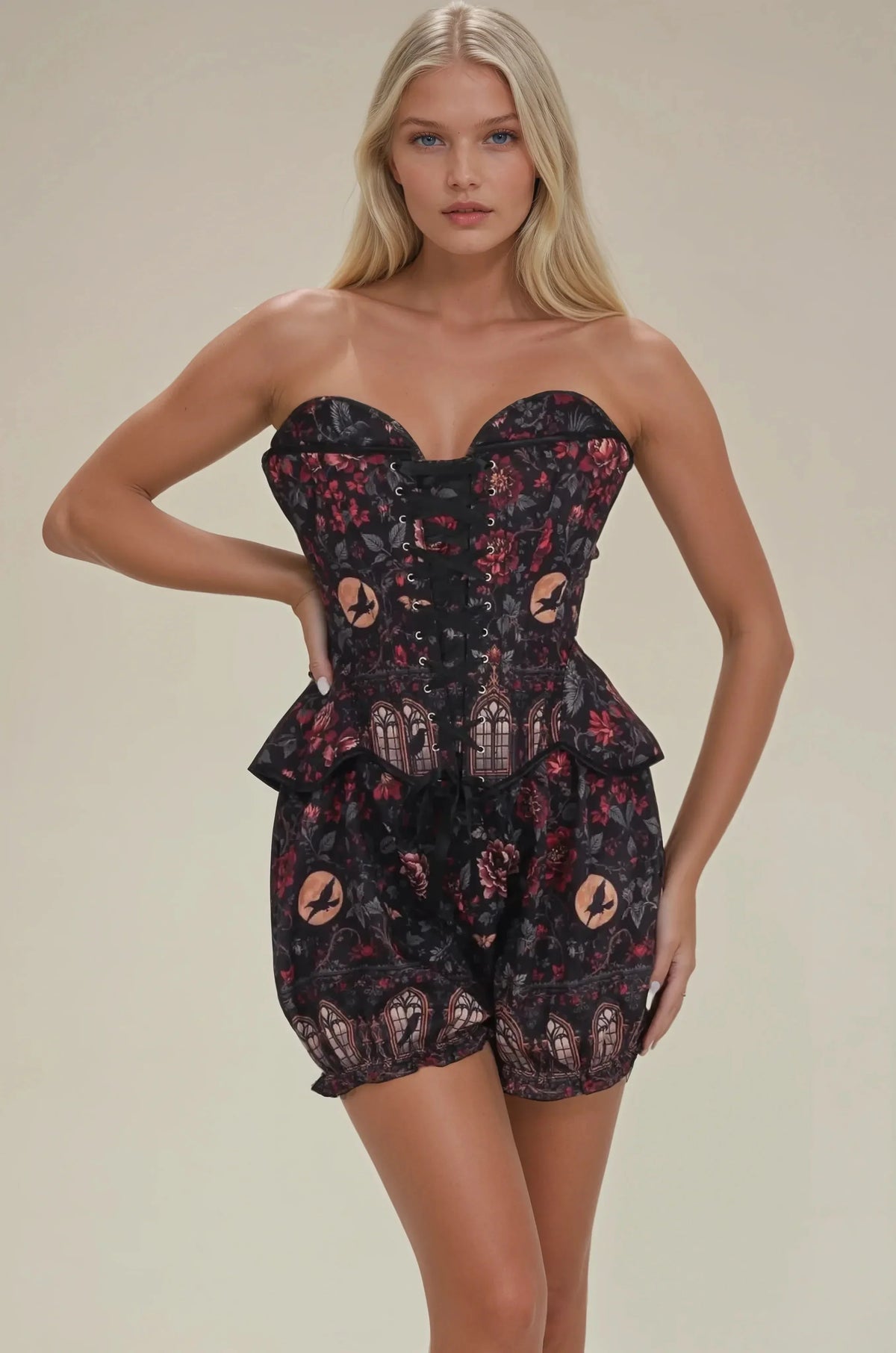 Silken Ravenveil Tapestry Gothic Custom Made Corset