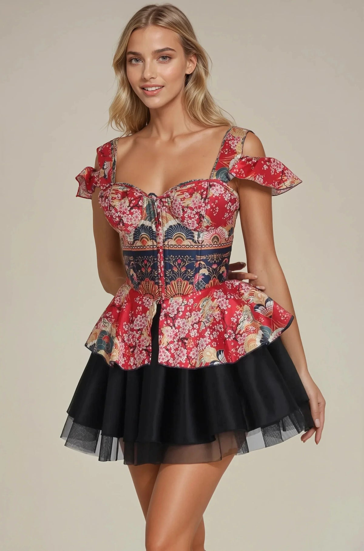 Kimberlei Vibrant Hanami Overbust Custom Made Corset