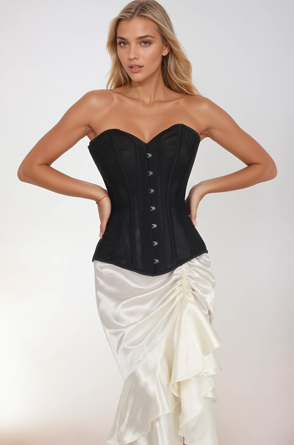 Darlyne Black Mesh Overbust Corset