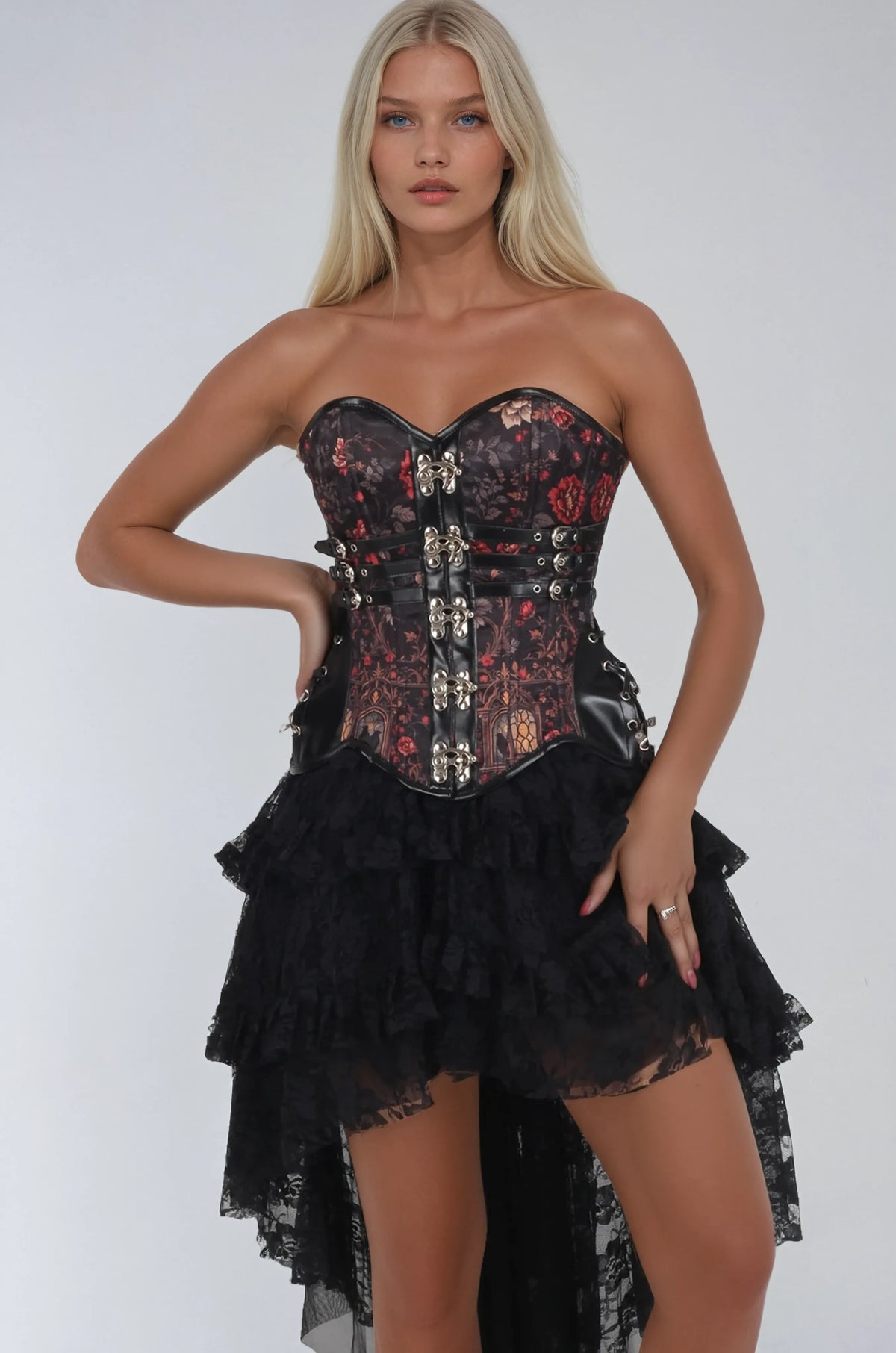Manya Overbust Waist Trainer Gothic Corset