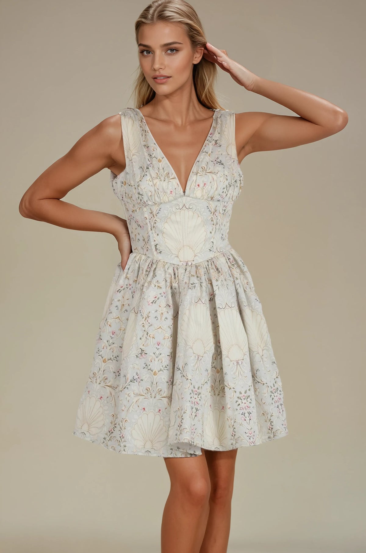 Lacey Baroque Shell Corset Dress