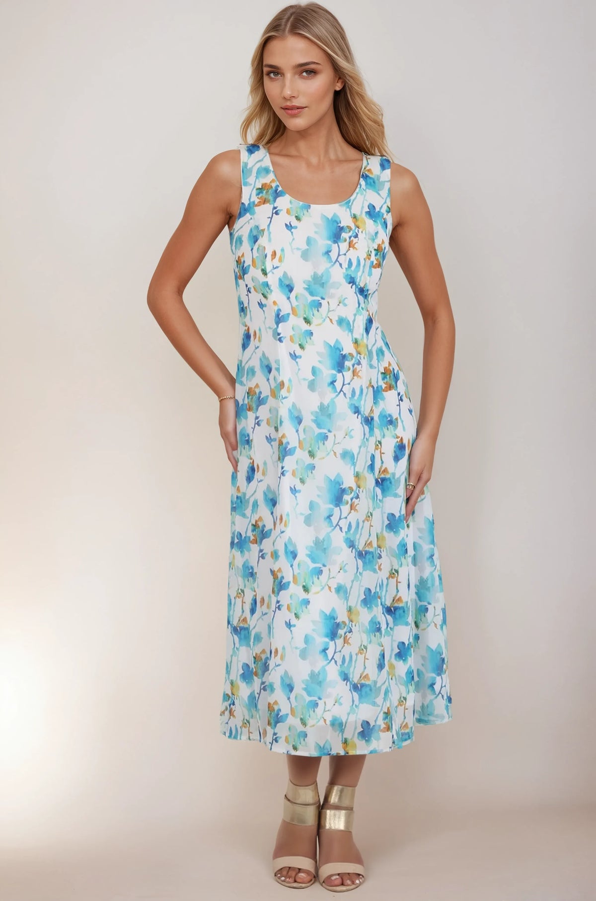 Bowen Floral Print Georgette Dress