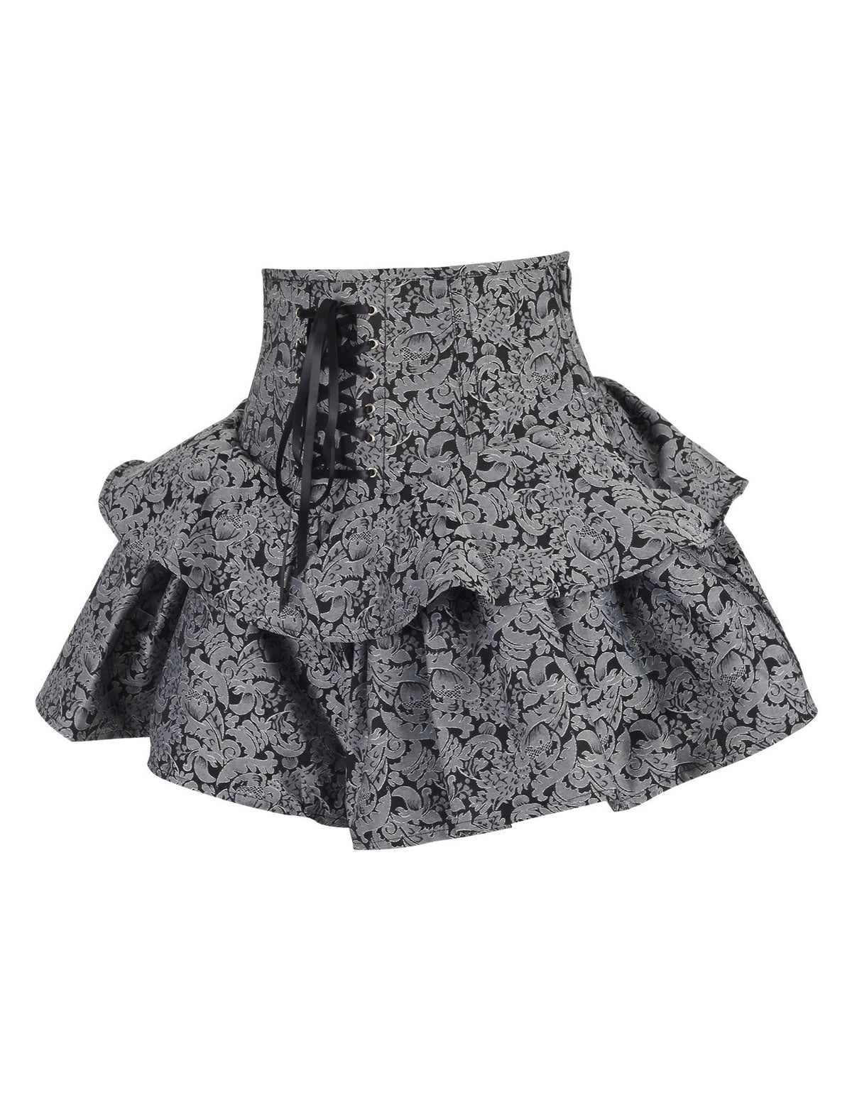 Harlene Silver Brocade Corset Skirt