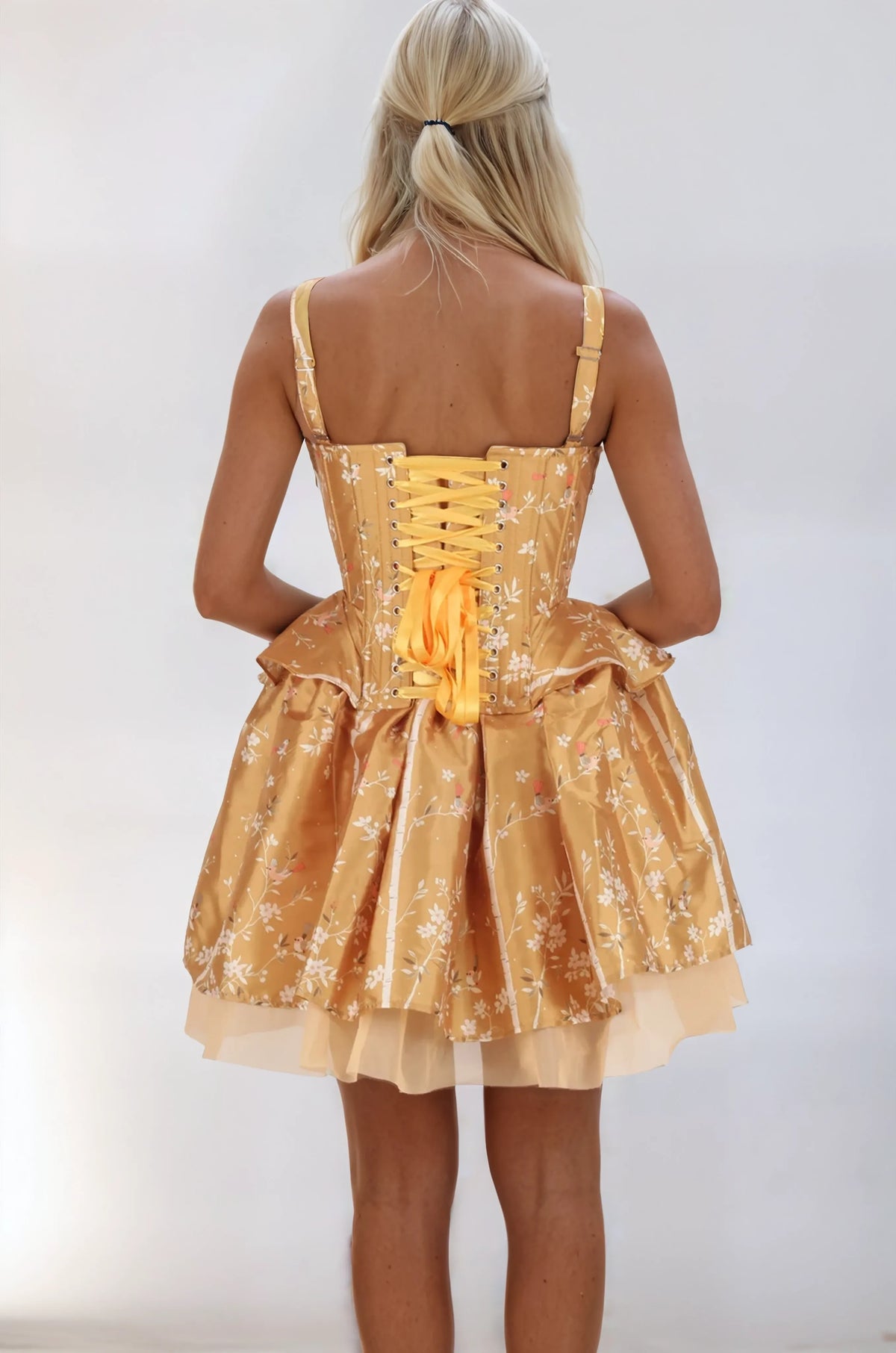 Harlea Cherry Blossom & Bird Corset Co-Ord Set
