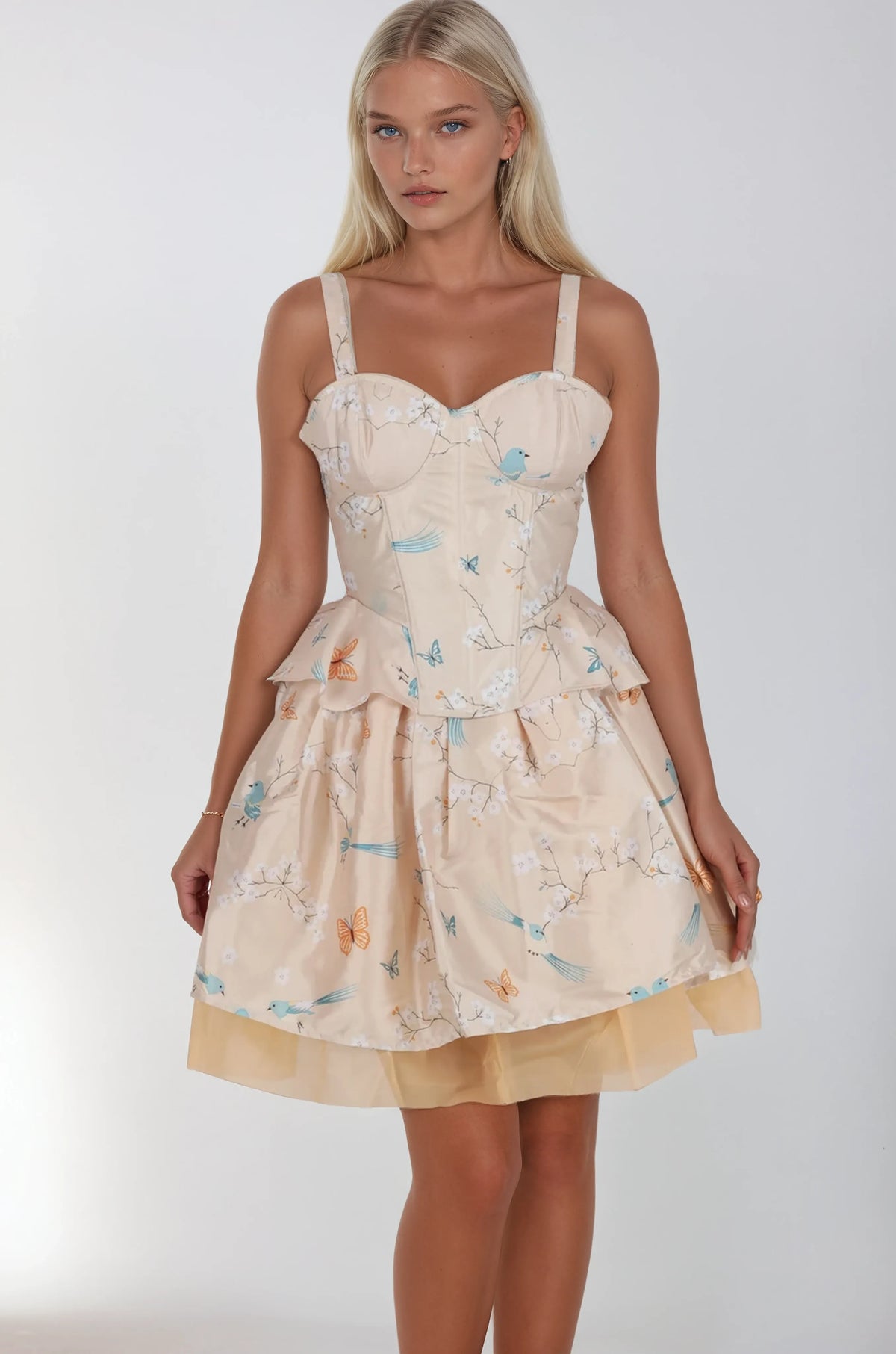 Audre Blush Birdsong Corset Co-ord Set