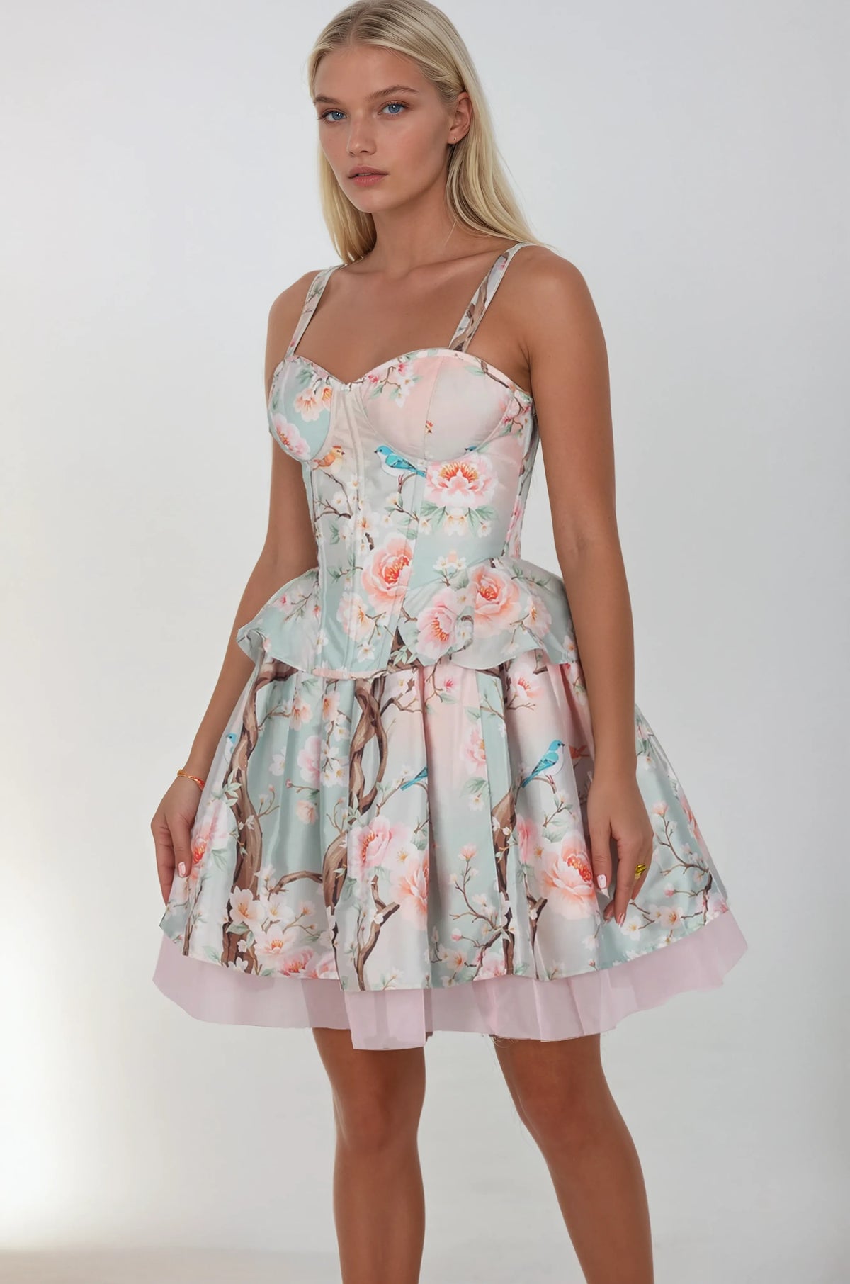 Deandrea Pastel Garden Corset Co-Ord Set