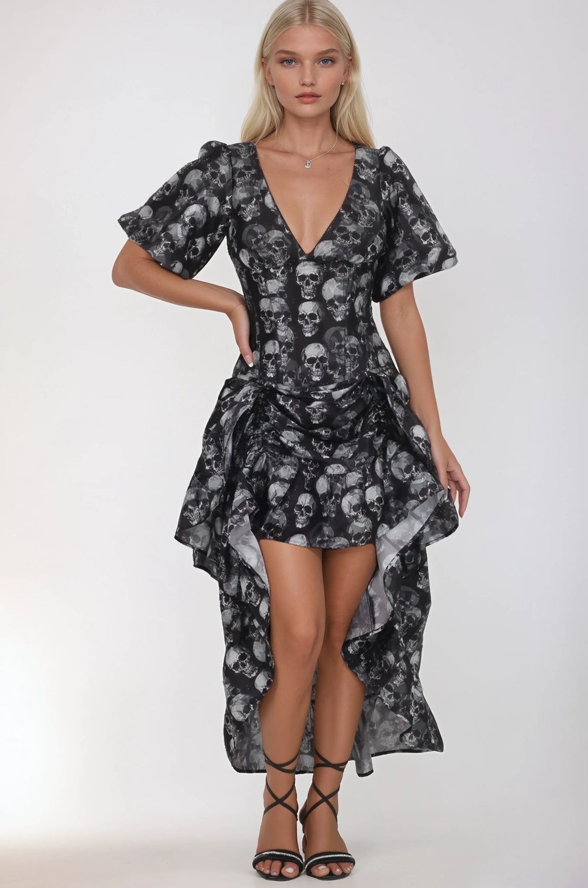 Cleo Gothic Skull Custom Made Corset Dress