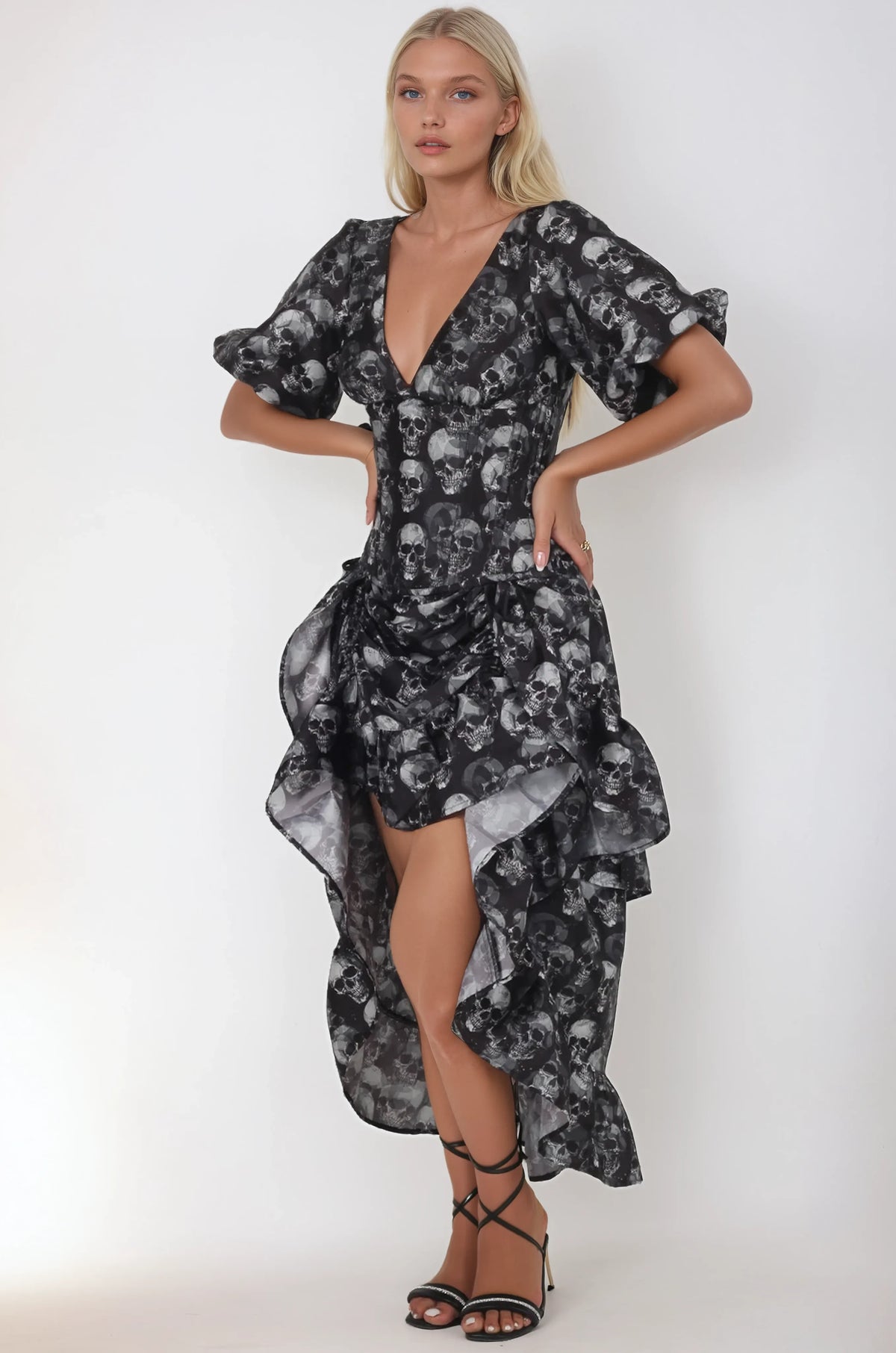 Cleo Gothic Skull Custom Made Corset Dress