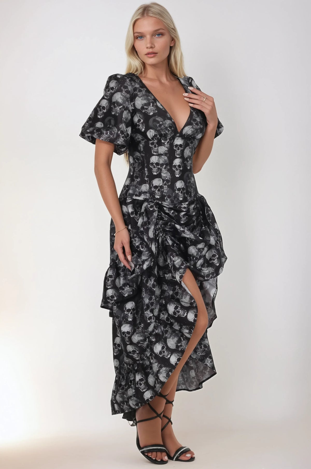 Cleo Gothic Skull Custom Made Corset Dress