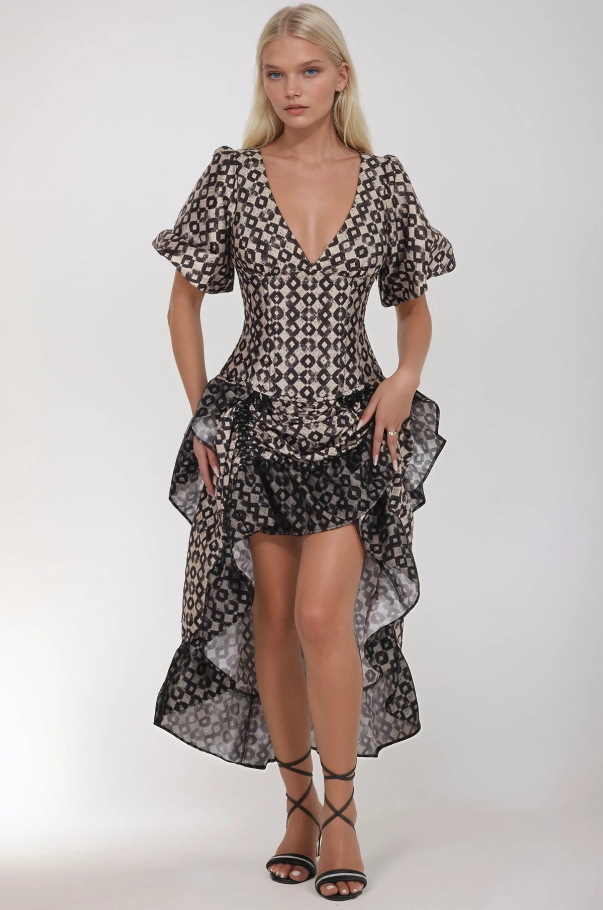 Sawyer Haunted Harlequin Custom Made Corset Dress