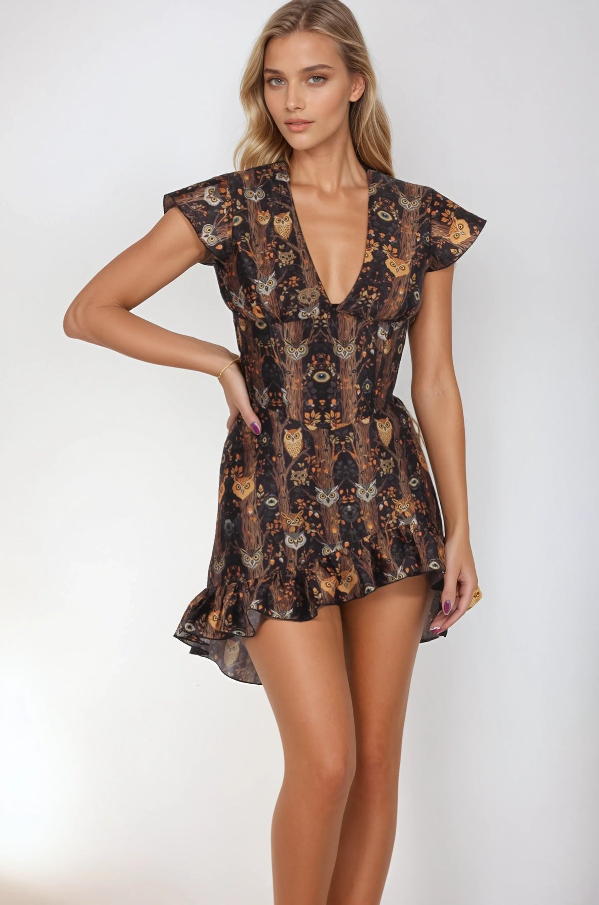 Jayce Forest Owl Custom Made Corset Dress