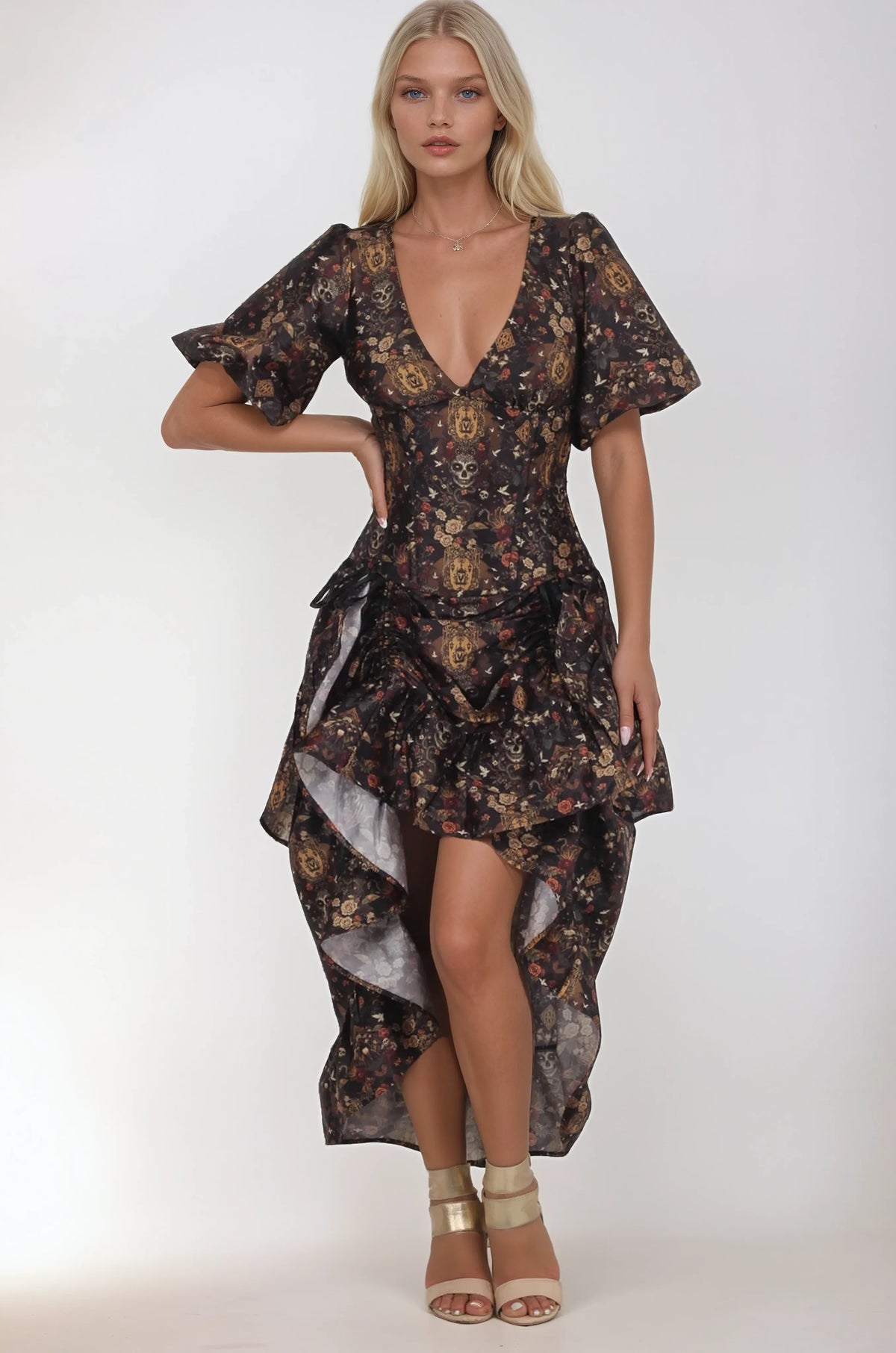 Blair Floral Gothic Corset Dress