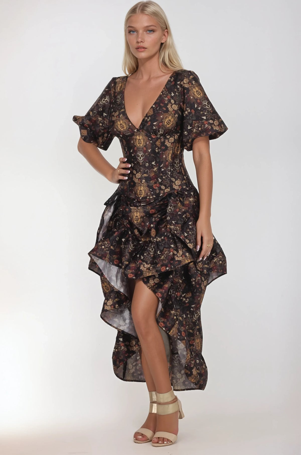 Blair Floral Gothic Corset Dress