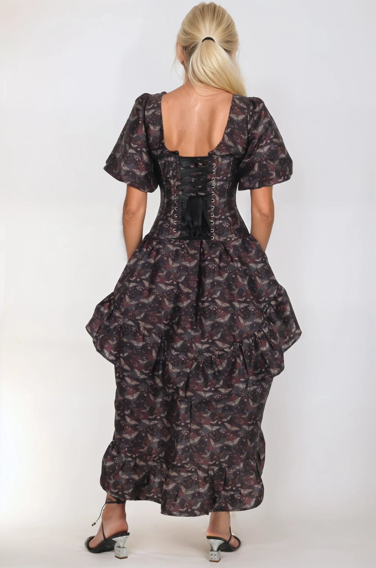 Abel Moth & Botanical Print Custom Made Corset Dress