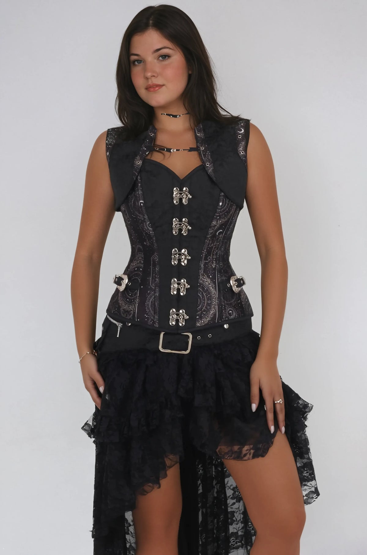 Cairo Zodiac Print Overbust Corset