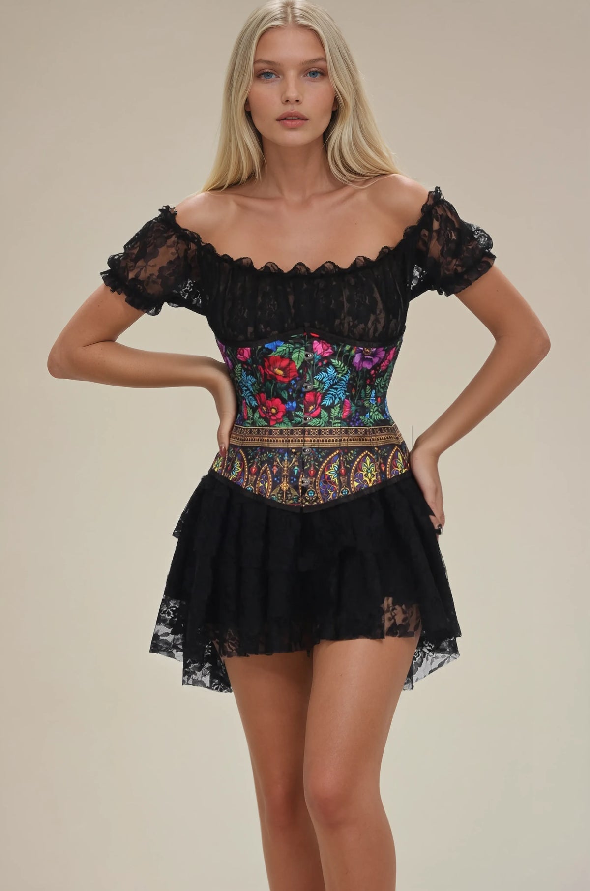 Darrylin Gothic Bloom Radiance Corset