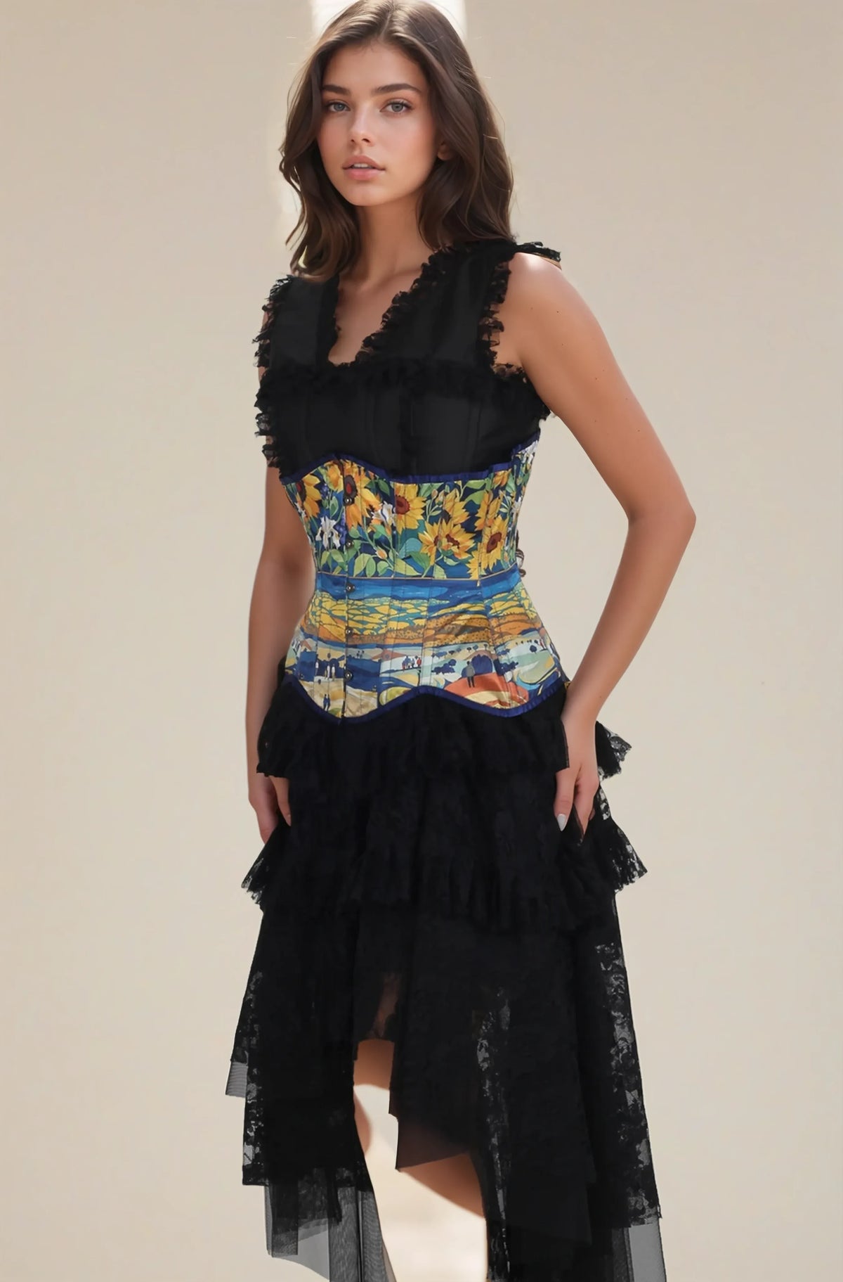 Chelsey Starry Garden Scroll Corset