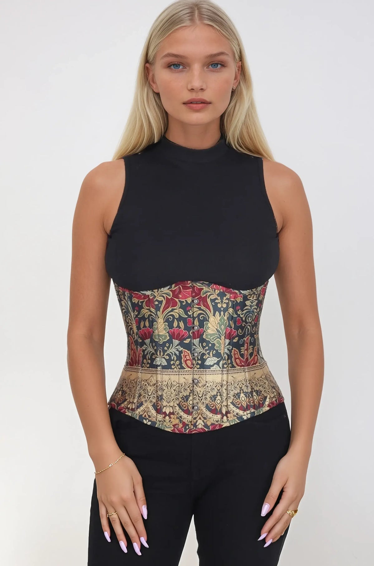 Sydni Ornate Print Underbust Corset