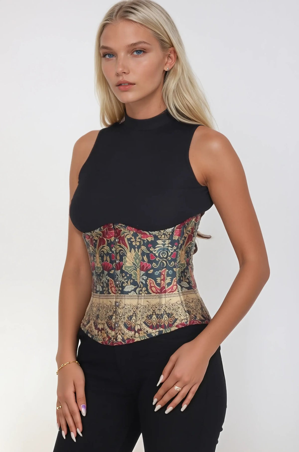 Sydni Ornate Print Underbust Corset