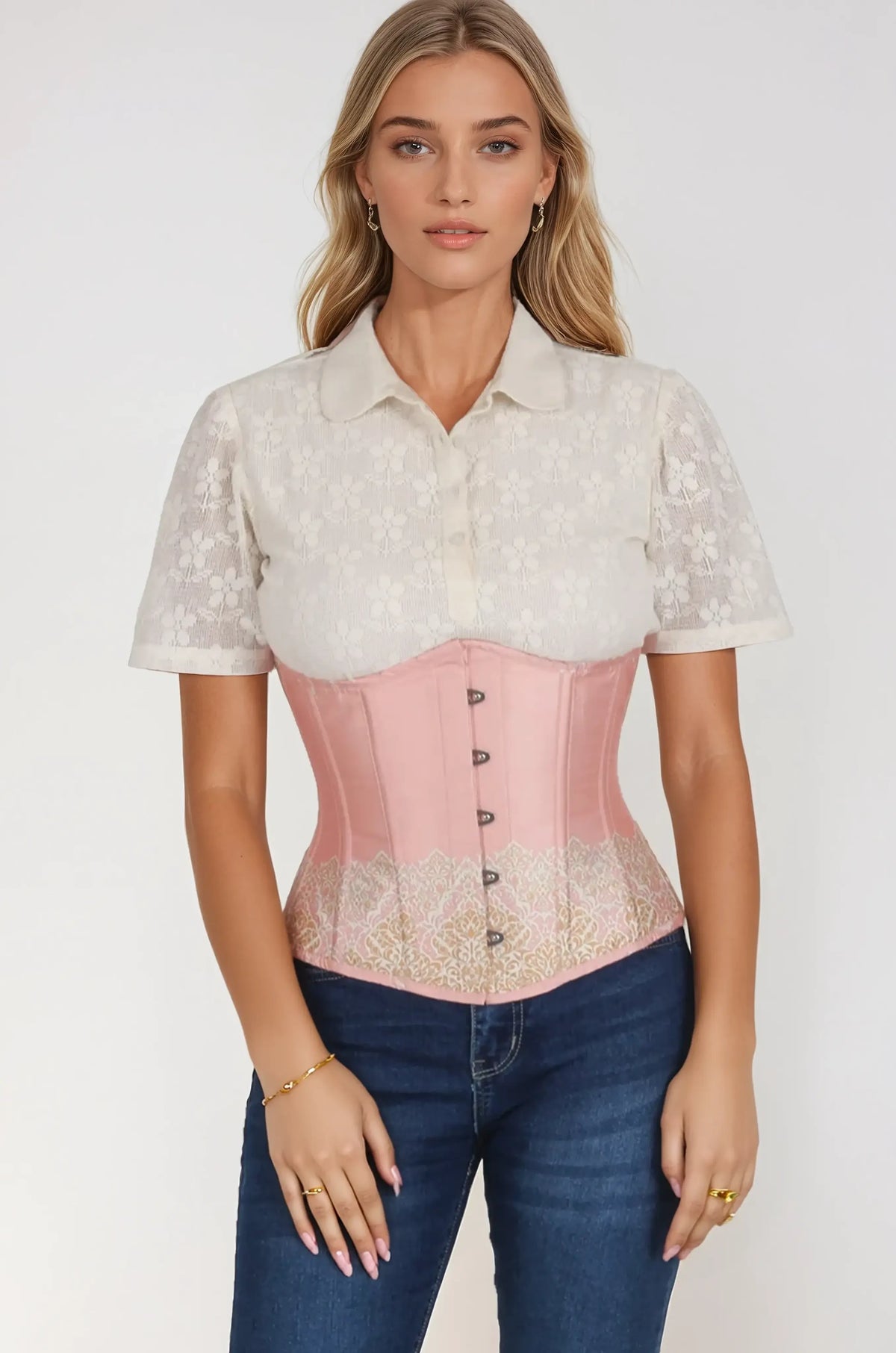 Ashlan Blush Pink Underbust Corset