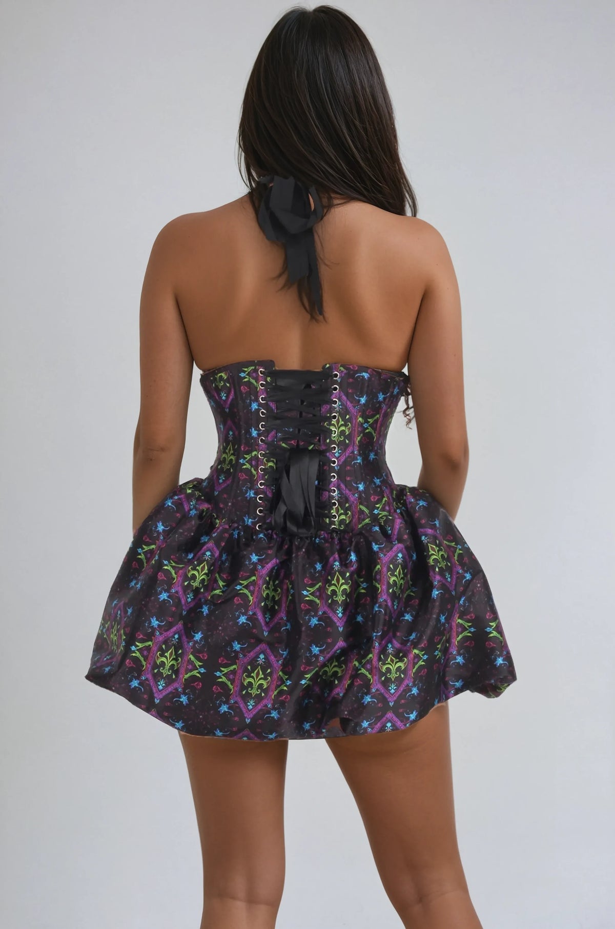 Harriet Neon Gothic Underbust Corset Dress