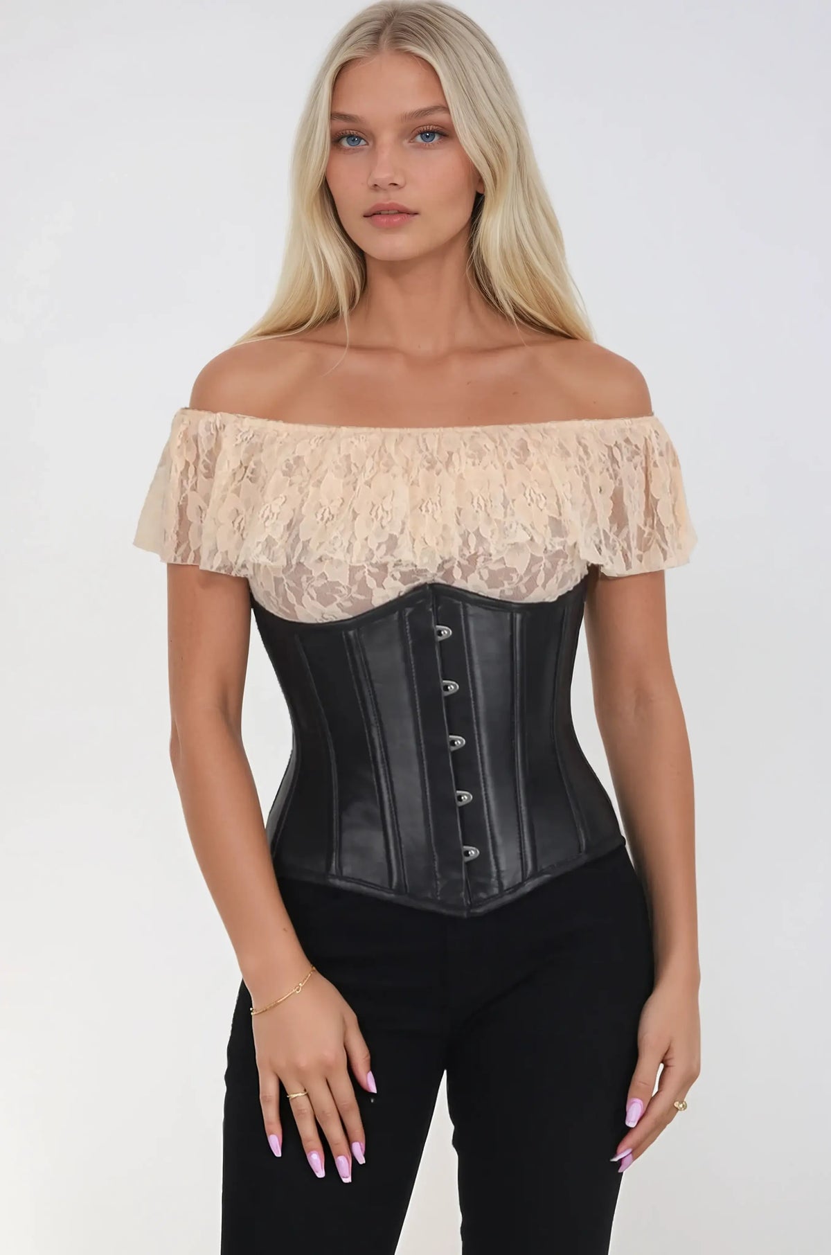 Dawna Leather Underbust Corset