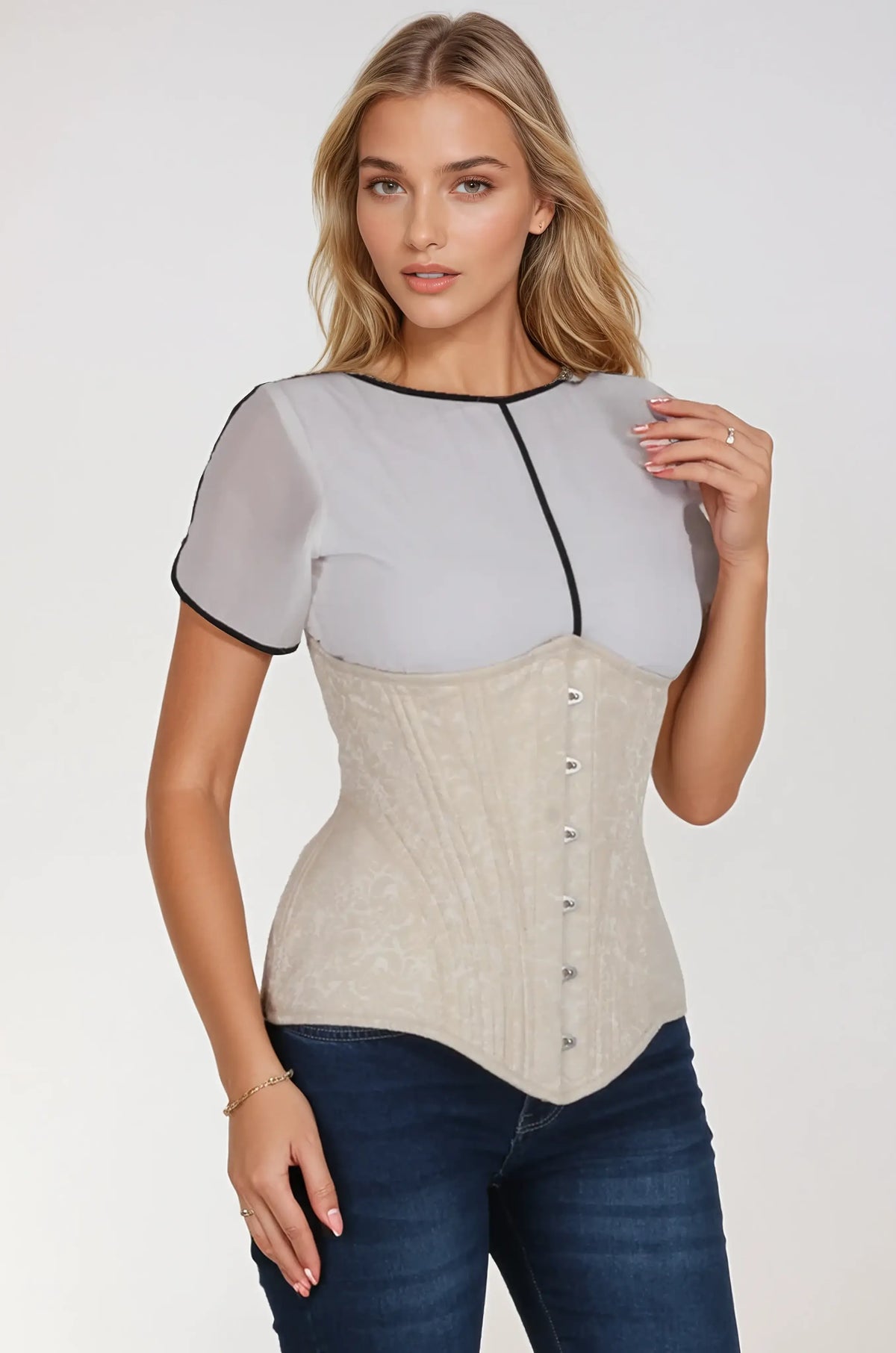 Kaprice Ivory Waist Training Corset