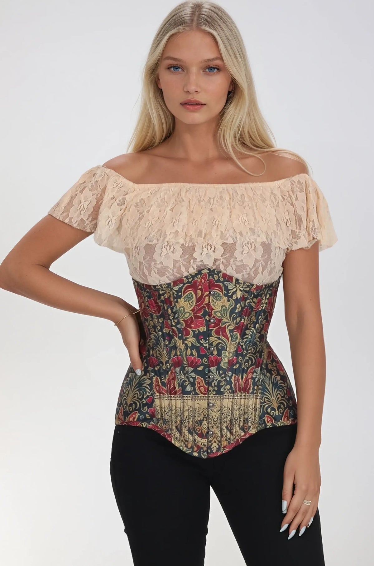 Starlene Tapestry Print Underbust Corset
