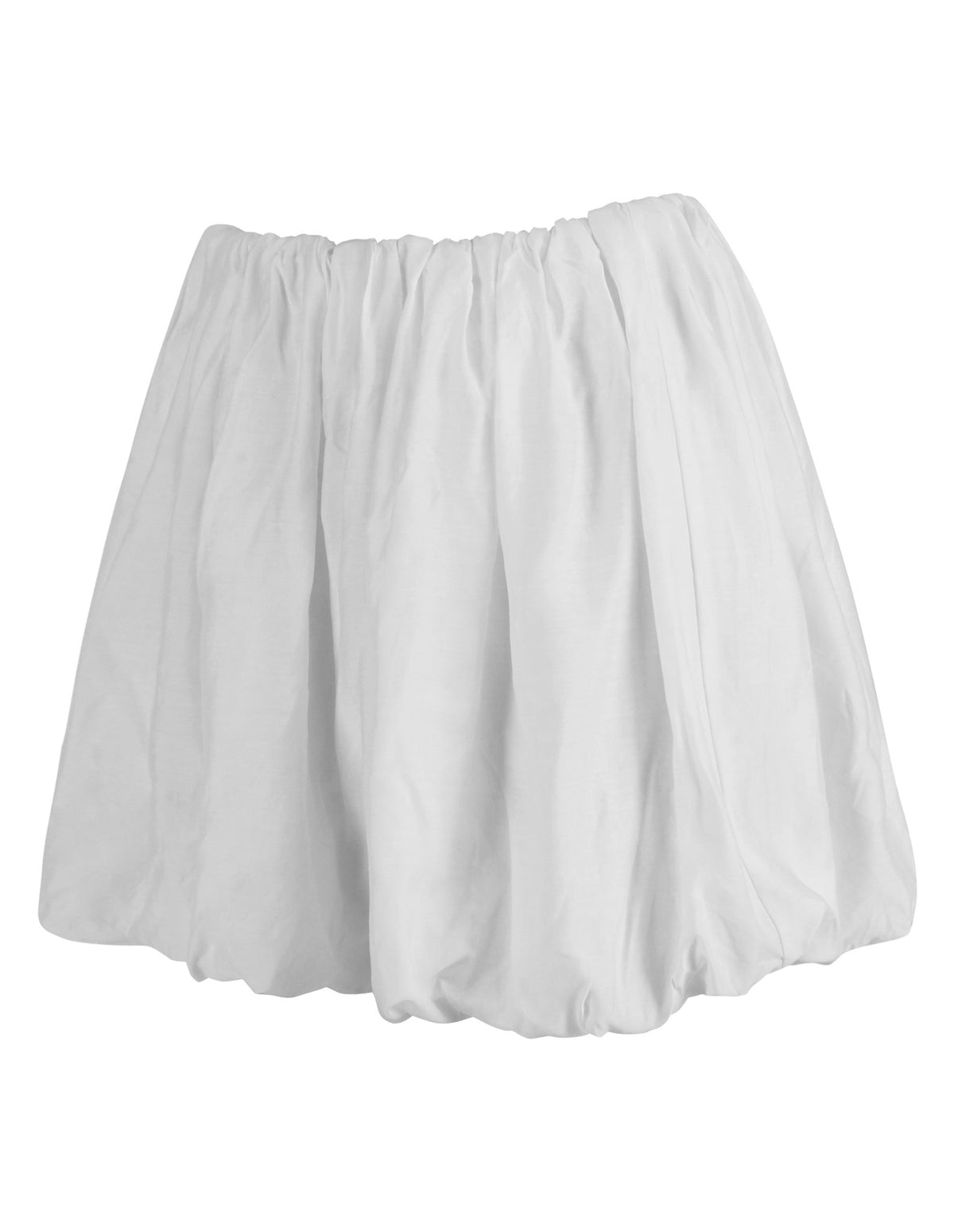 Jennessa Bubble White Mini Skirt