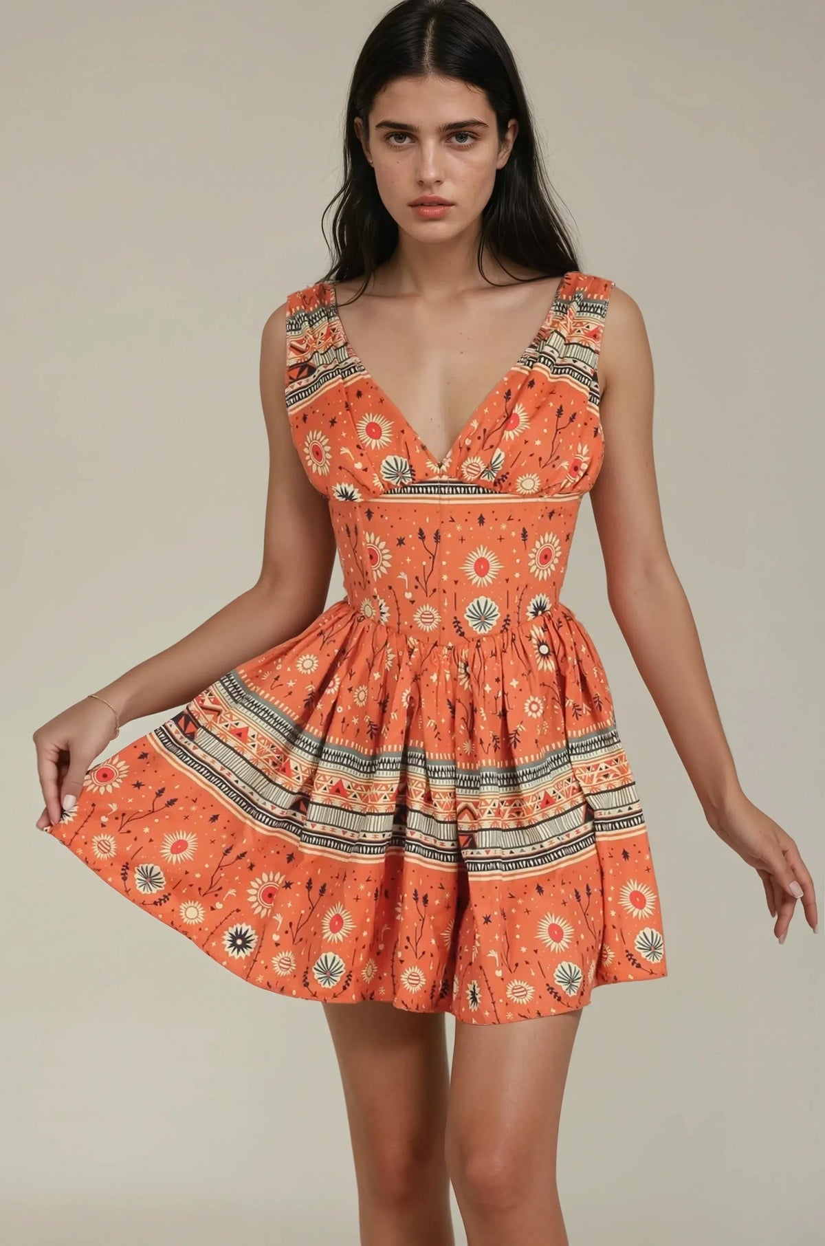Deysi Bohemian Desert Loom Custom Made Corset Dress