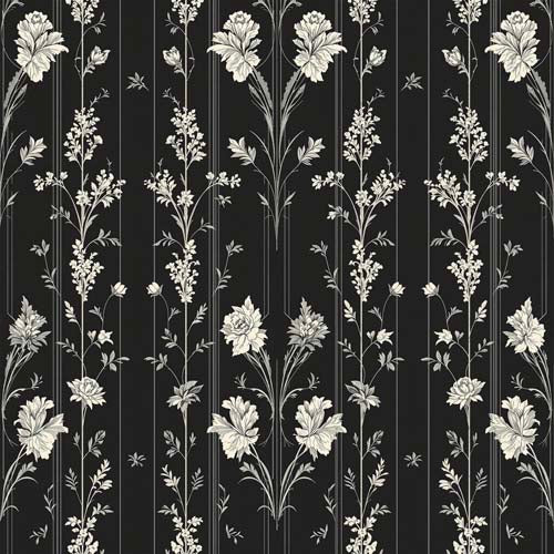 Victorian Bloom Tapestry – Noir Edition