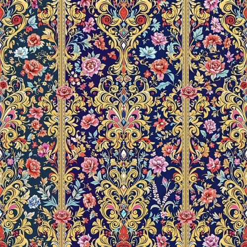 Rococo Scroll Garden – Vibrant Column Royale