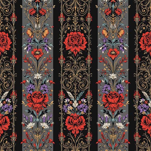 Gothic Scroll Reliquary – Crimson Bloom