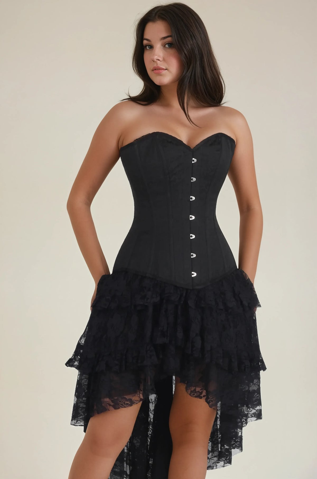 CD-150 - Black Gothic Overbust Corset