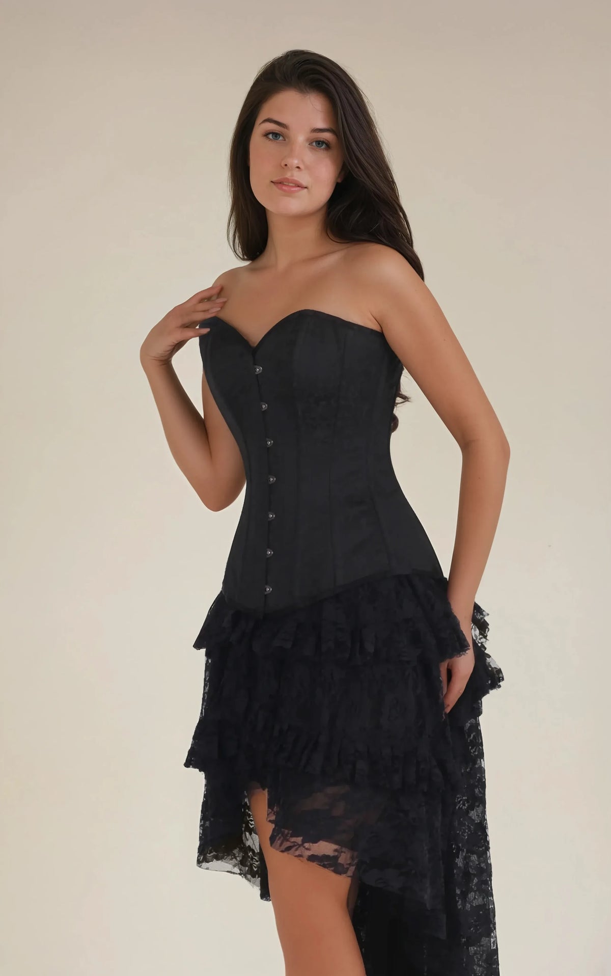 CD-150 - Black Gothic Overbust Corset