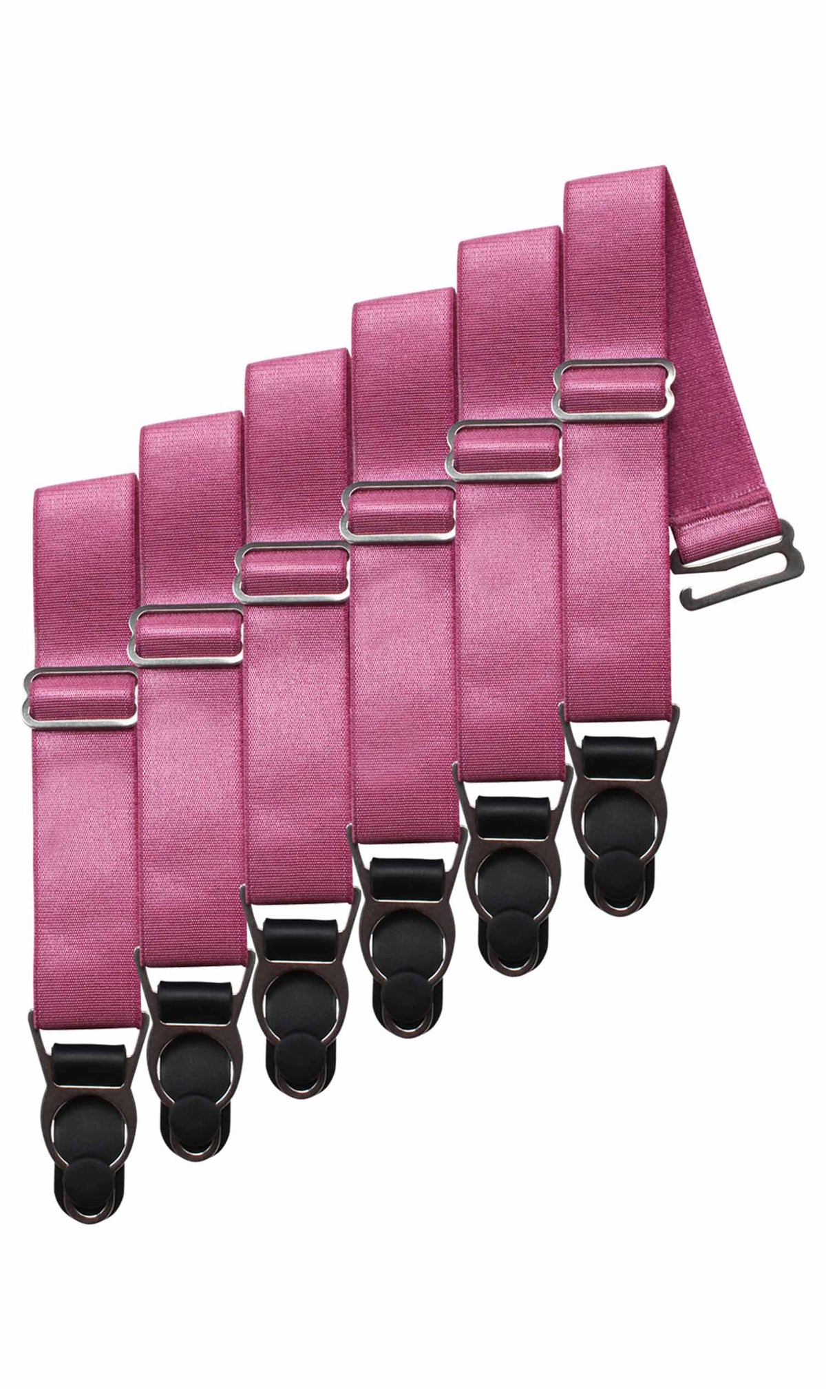 6 x Steel Suspender Clips in Lilac