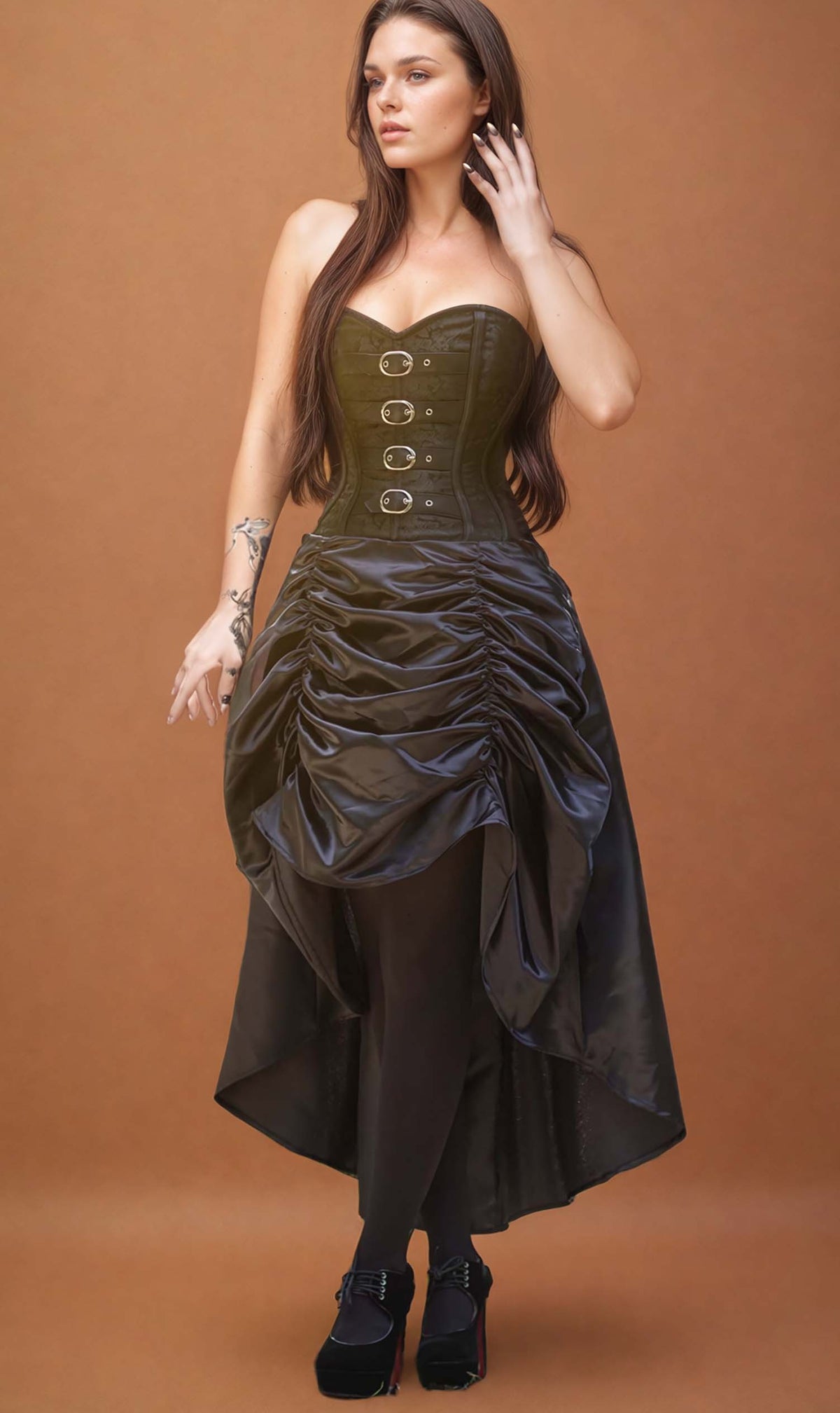 Riviera Overbust Steampunk Corset Dress