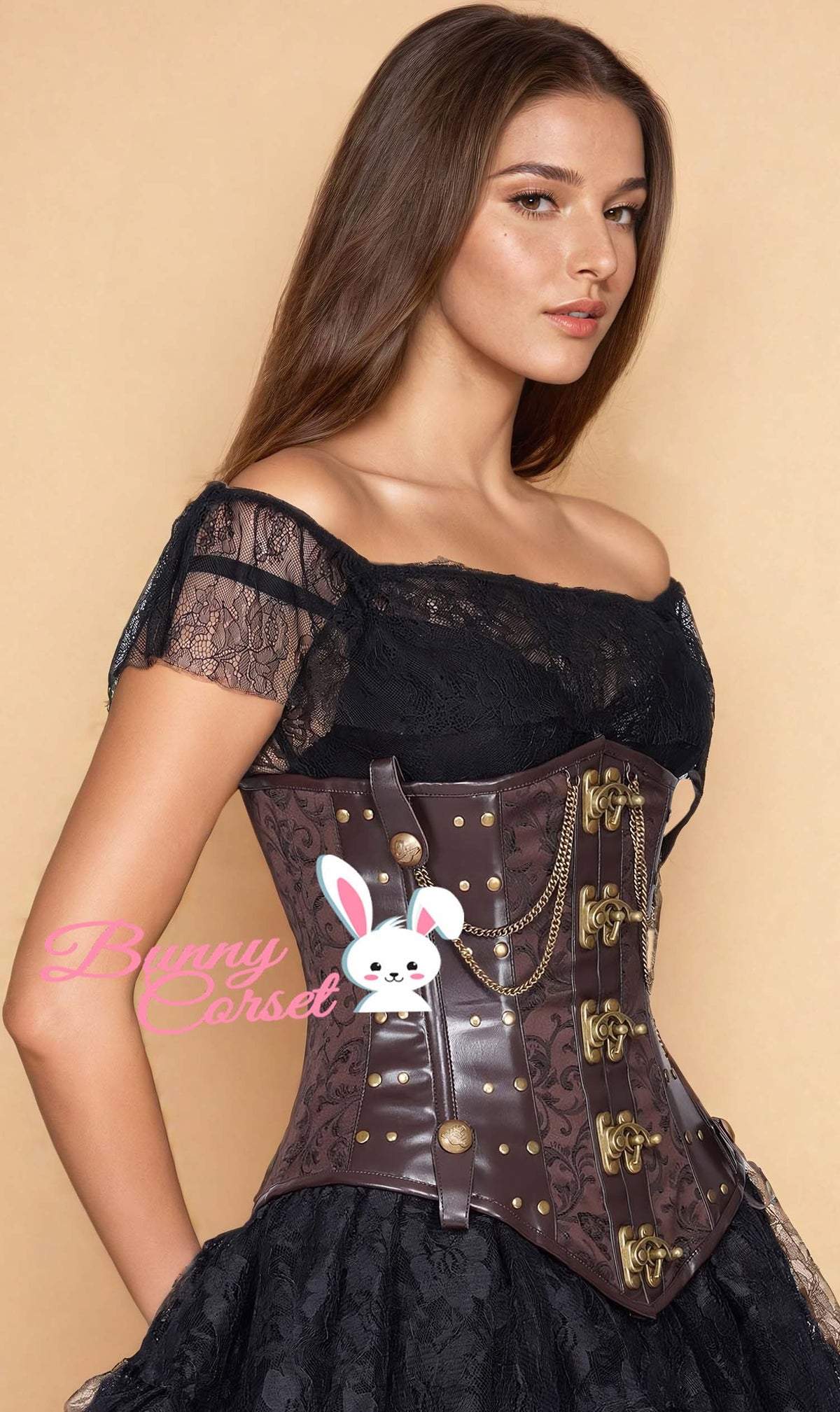 Dreda Steampunk Brocade Corset