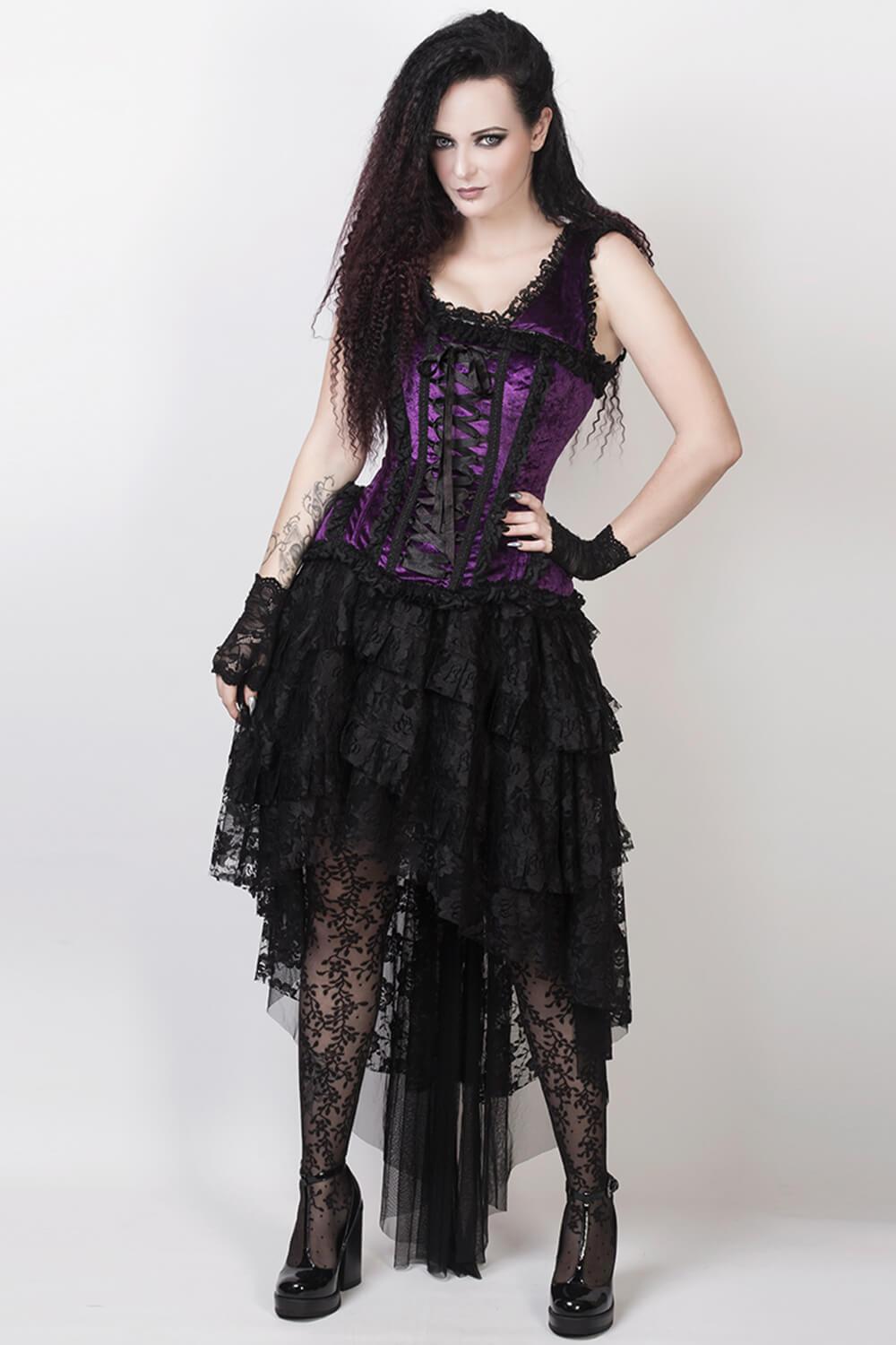 VG-19341 - Custom Made Burlesque Skirt in Black Lace