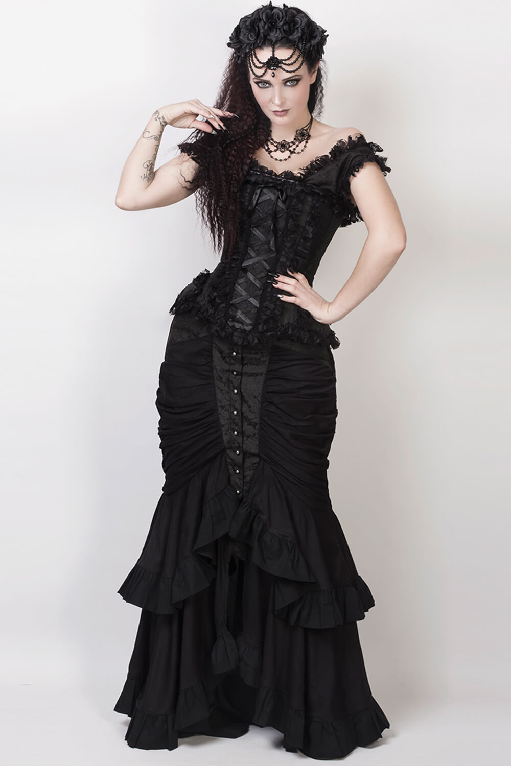 Laios Black Gothic Skirt