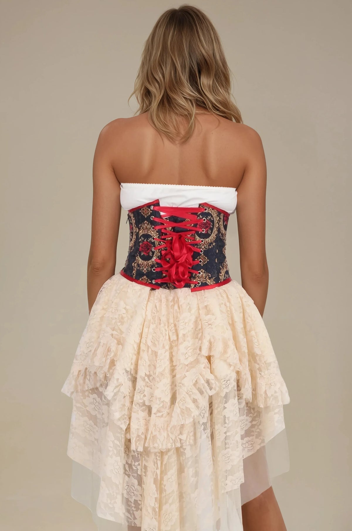 Aspyn Red Rose Waspie Corset